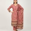 3 Piece Printed Khaddar Suit Stitched with Dupatta