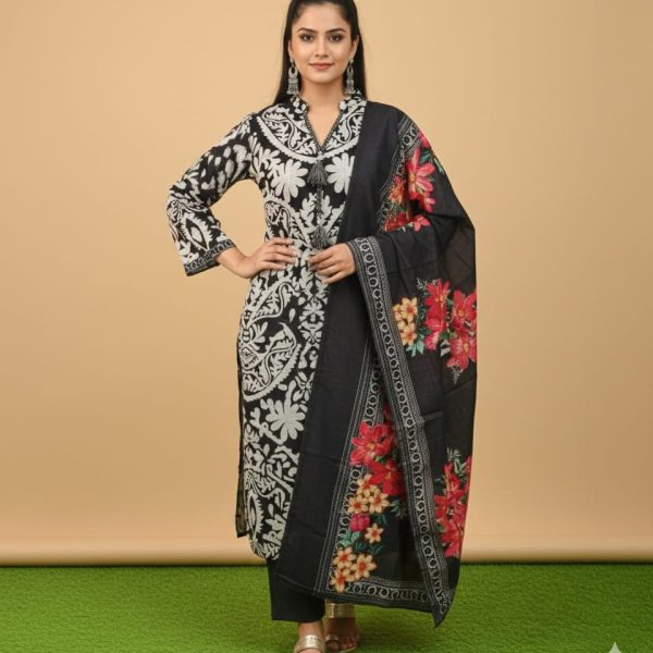 3 Piece Printed Khaddar Stitched