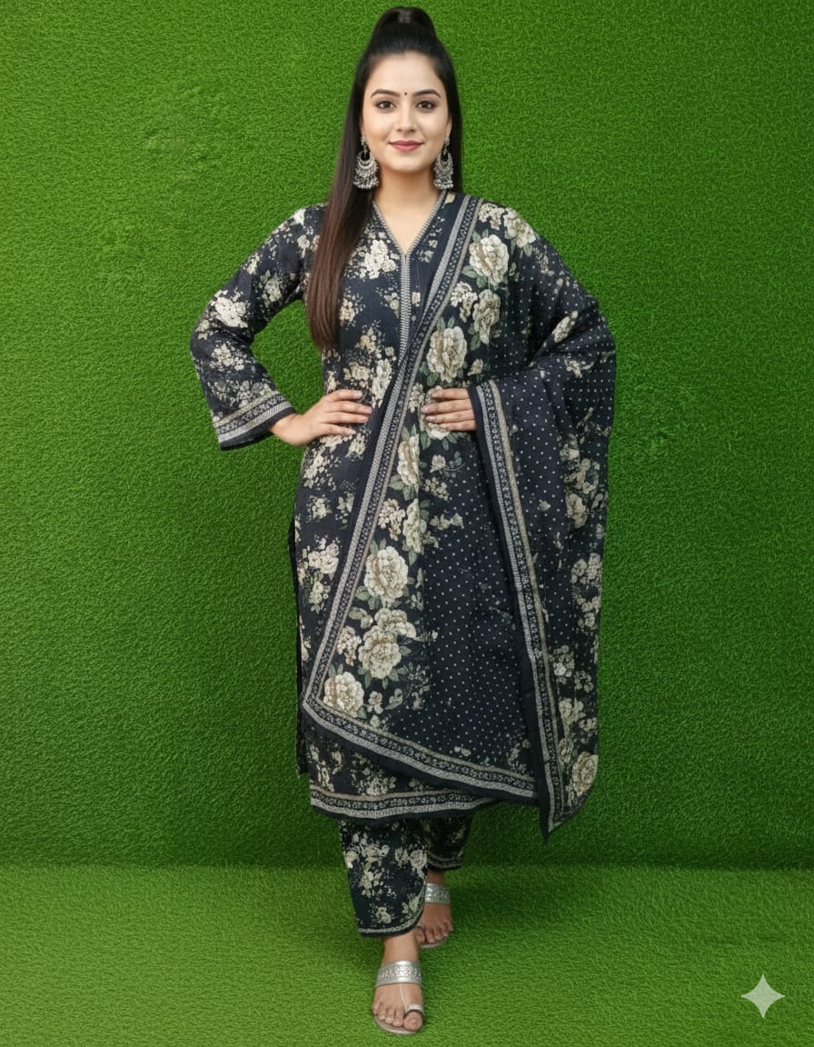 New 3 Piece Printed Khaddar Stitched Suits
